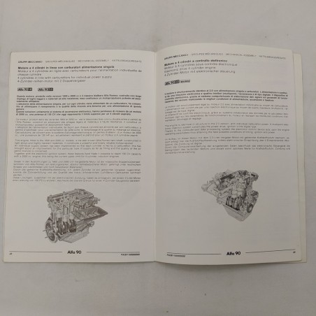 Vetture Alfa Romeo Alfa 90 tipo 162 - Product bulletin, 1984. Macchie e strappi
