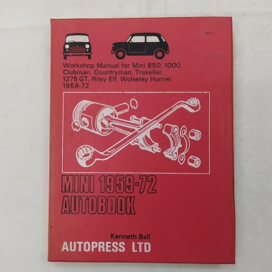 Manuale d'officina Workshop Manual Mini 1959-72 in inglese. Polvere