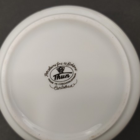 Servizio piatti da tea, caffè 12 pax Thun Czech bianco fiorato porcellana