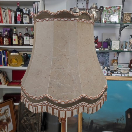 Lampada piantana in legno con cappello epoca metà 900