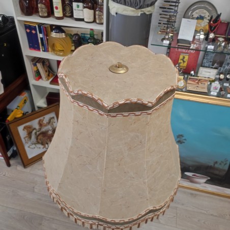 Lampada piantana in legno con cappello epoca metà 900
