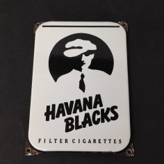Placca in metallo bianco sigarette Havana Blacks 16x23 cm 2