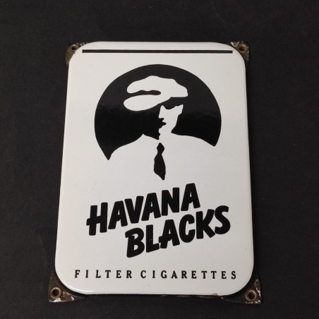 Placca in metallo bianco sigarette Havana Blacks 16x23 cm
