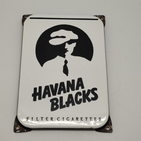 Placca in metallo bianco sigarette Havana Blacks 16x23 cm