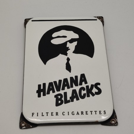 Placca in metallo bianco sigarette Havana Blacks 16x23 cm