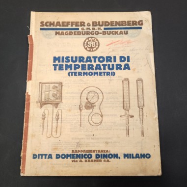 Shaeffer & Budenberg catalogo misuratori di temperatura termometri anni 30