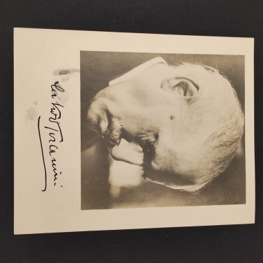 Foto Arturo Toscanini con autografo originale piccola sbavatura di acqua