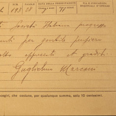 Originale Telegramma inviato da Guglielmo Marconi a Tripoli Ecc. D'Amelio 2