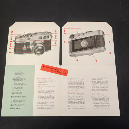 The Leica M3 Instruction Book - brochure singola 1955