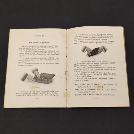 Libretto istruzioni Kodak Brownie pieghecole  N. 2 2A N. 3 3A