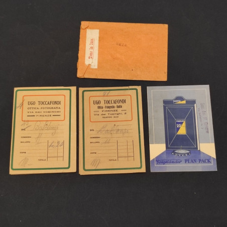 Voigtlander, Gevaert lotto di 4 portafoto e negativi anni 20/40