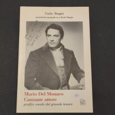 Volumetto su Mario del Monaco a cura di Carlo Boggio con dediche e autografi 2