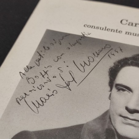 Volumetto su Mario del Monaco a cura di Carlo Boggio con dediche e autografi