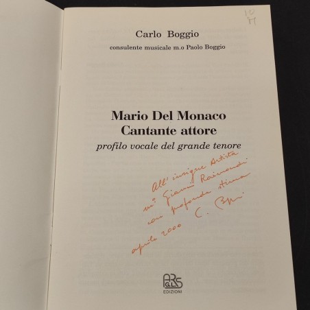 Volumetto su Mario del Monaco a cura di Carlo Boggio con dediche e autografi