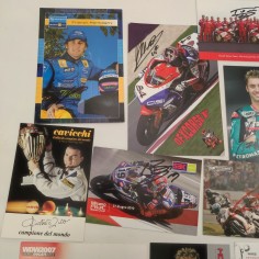 Lotto di 17 autografi centauri su foto e cartoline 2