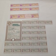 Cedole azionarie Credito Fondiario anno 1992 e tagliandi obbligazioni ENEL 2