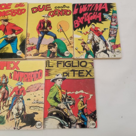 Lotto di 7 albi Tex Gigante numeri 3 4 8 9 11 12 e 13 prezzo Lire 400