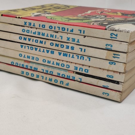 Lotto di 7 albi Tex Gigante numeri 3 4 8 9 11 12 e 13 prezzo Lire 400