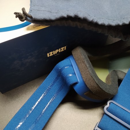 Occhiali da sci Izipizi a maschera blu tg. piccola, anti nebbia, 100%UV. Nuovi