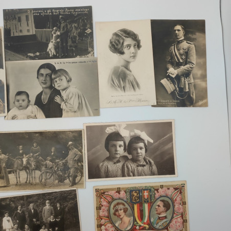 Lotto di foto stampate a cartolina di casa Savoia prima metà 900