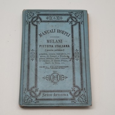 Manuale Hoepli Pittura Italiana (Parte prima) 1885 una pagina tagliata