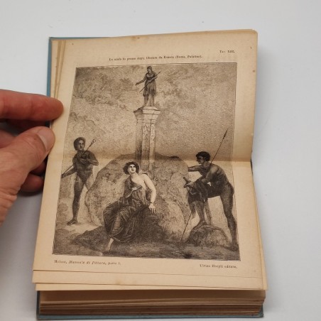 Manuale Hoepli Pittura Italiana (Parte prima) 1885 una pagina tagliata