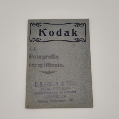 Kodak La fotografia semplificata - libretto formato 9x13 cm 16 pagine ottimo