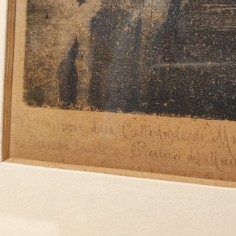 Quadro acquaforte Magnavacca Duomo di Modena 57x61 cm 2