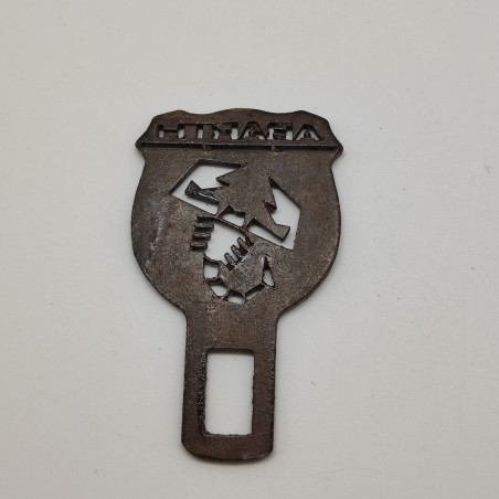 Fregio in ferro Scoprione Abarth, possibile prototipo per placca auto 5x8,5 cm