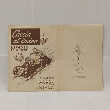 Gioco Caccia al ladro omaggio pubblicitario della Crema Nivea anno 1938