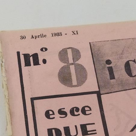 Opuscolo Gazzetta dello Sport sul pilota Spartaco Trevisan, 1933. Ingiallimenti
