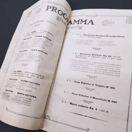 Programma delle Corse ciclo-podistiche dell'unione sportiva Trieste, 1926