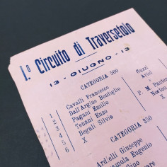 Opuscolo 1° circuito di Traversetolo 13 giugno 1926. Buone condizioni 2