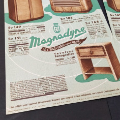 Lotto di 2 cataloghi delle Radio Magnadyne, 1941. Buone condizioni 2