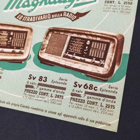 Lotto di 2 cataloghi delle Radio Magnadyne, 1941. Buone condizioni