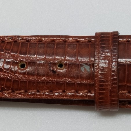 Lotto di 3 cinturini originali Tissot in pelle marrone come nuovi