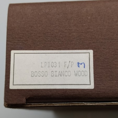 Scatola orologio Omas Collez. Legni pregiati bosso bianco con documenti. Buono