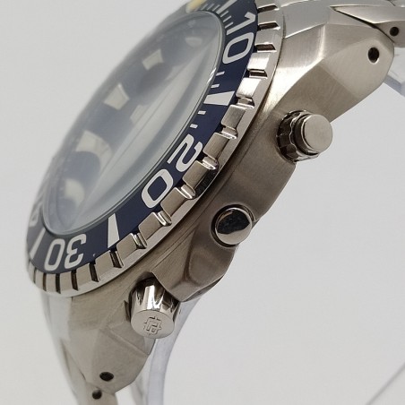 Orologio uomo chronografo Lorenz 3S10 cassa acciaio 44 mm nuovo