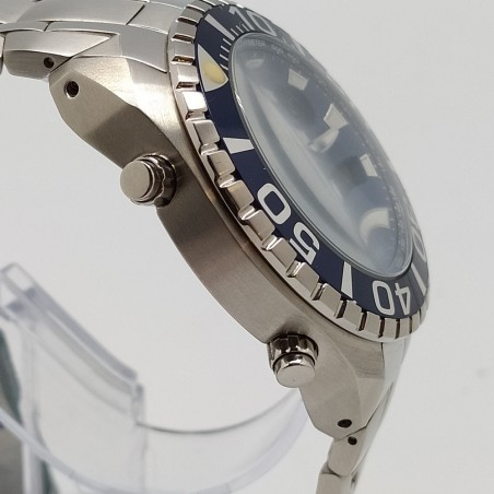 Orologio uomo chronografo Lorenz 3S10 cassa acciaio 44 mm nuovo
