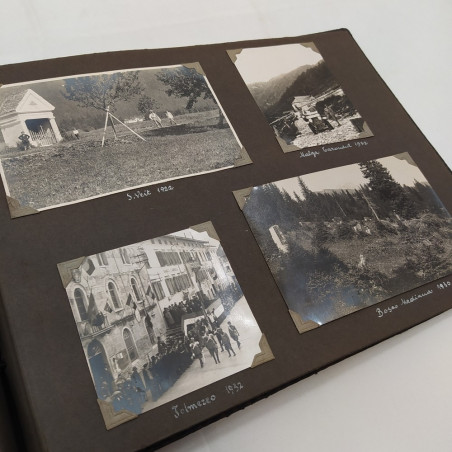 Album di foto di militari, civili e paesaggi anni '20-'30 tutte annotate. Buono
