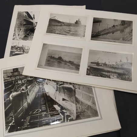 Lotto di 23 fotografie di sommergibili in formati vari. Buone condizioni