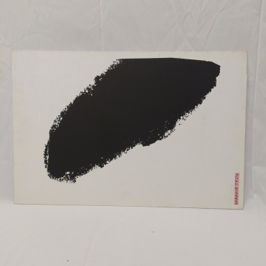 Bozzetto di Armando Testa con macchia nera, dimensioni 60x40 cm. Buono