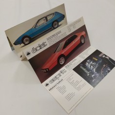 Catalogo a dépliant auto Lotus Elite, Eclat, Esprit in francese. Buono 2