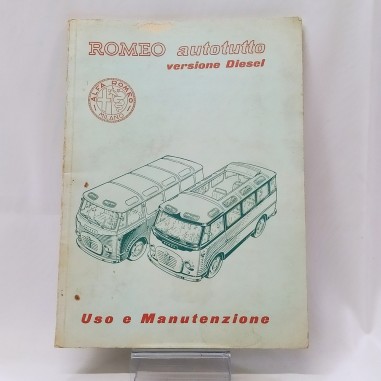 Libretto Uso e manutenzione Alfa Romeo Autotutto versione Diesel, 1956. Buono