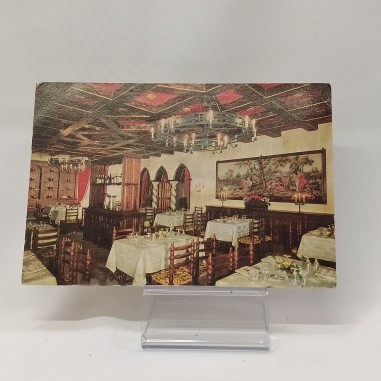 Cartolina dell'albergo ristorante I due Foscari con autografo Tenore Bergonzi