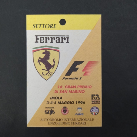 Lotto di 10 adesivi auto Ferrari e altri F1 anni '90, G.P. San Marino. Buono