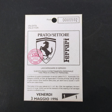 Lotto di 10 adesivi auto Ferrari e altri F1 anni '90, G.P. San Marino. Buono