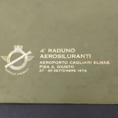 Custodia porta documenti 4° raduno aerosiluranti 1974. Macchie