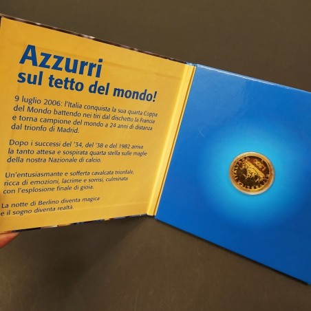 Confezione Moneta ufficiale Italia campione del mondo, calcio 1982. Patina