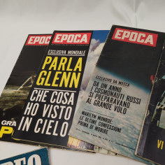 Lotto di 6 riviste Epoca e L'Europeo con articoli sullo spazio, anni '60. Pieghe 2